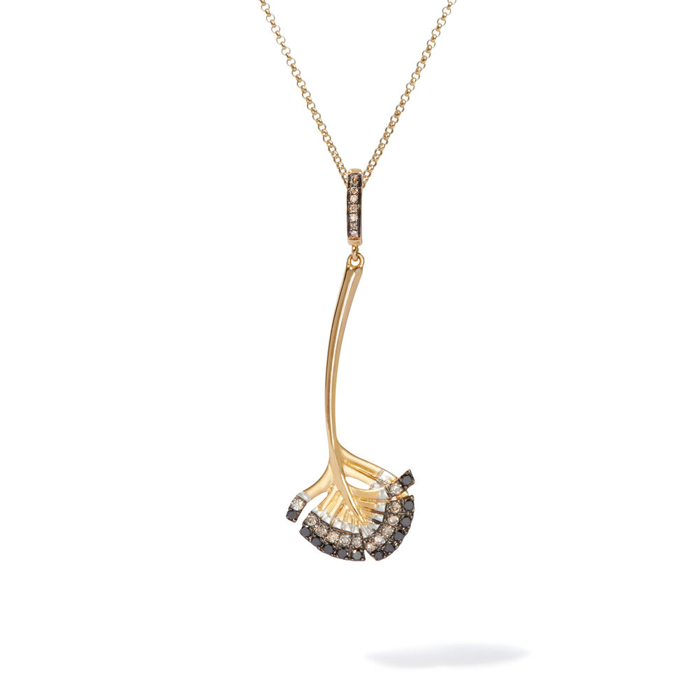 Mythology 18ct Gold Diamond Falcon Feather Pendant | Annoushka jewelley
